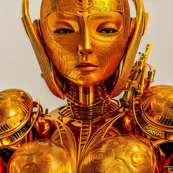 GOUDEN ROBOT van The Art of Mark Fischer