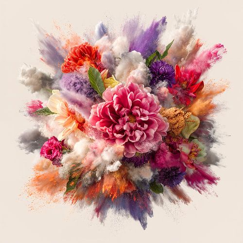 Bouquet de fleurs centré 1