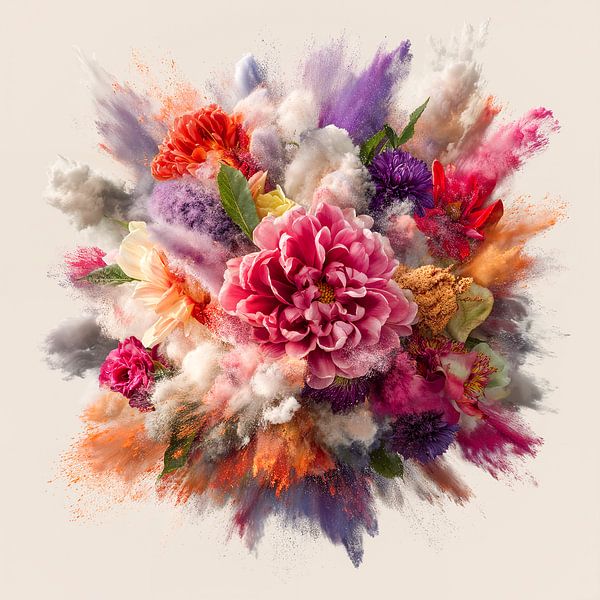 Bouquet de fleurs centré 1 par Olaf Kramer