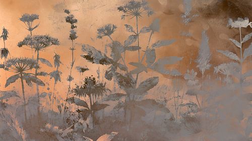 Modern Scandinavisch Botanisch Landschap Mokka Mousse