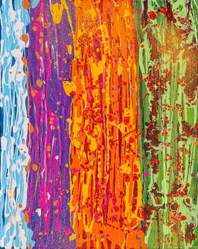 Expression abstraite des couleurs sur le plan vertical