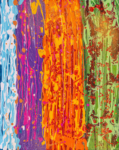 Abstract vertical expression of colour