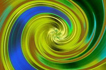 Abstract and brightly coloured spiral shape by Lisette Rijkers