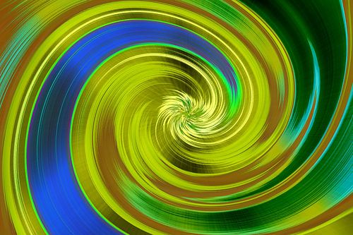 Abstract en fel gekleurde spiraal vorm van Lisette Rijkers