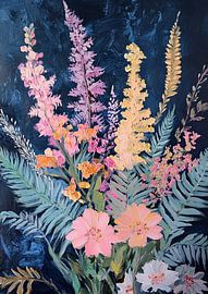 Blumengarten | Bunte Blumen von Wunderbare Kunst