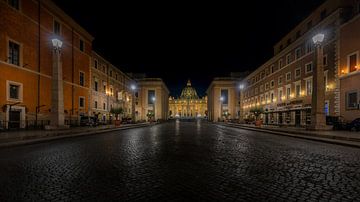 Via della Conciliazione to St. Peter's Basilica by Rene Siebring