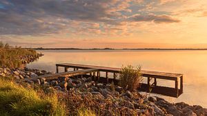 Anlegestelle am Schildmeer in der Provinz Groningen