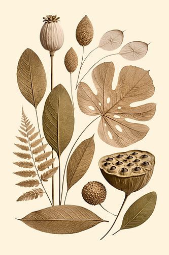 Botanische elegantie in botergeel