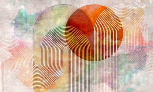 Scandinavië Modern Abstract Geometrisch Organisch