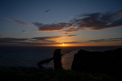 Helgoland au coucher du soleil