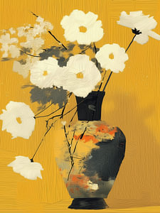 Goldene Vase Blüte