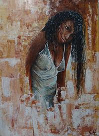 young cuban girl by Huber ART