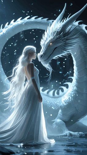 een prinses met een draak