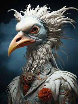 Fantasievolle Vogel | surrealistisch van Eva Lee