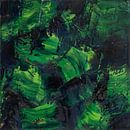 Abstract oil painting, nature, mystical, green and black by BowiScapes abstract and digital art thumbnail