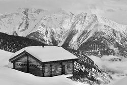 Chalet in den Schweizer Alpen
