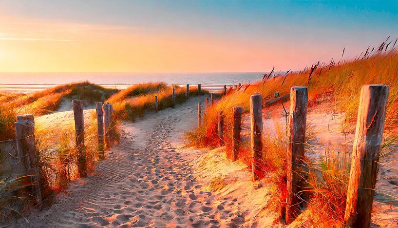 Dunes avec mer par Mustafa Kurnaz