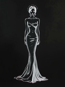 schwarz weiße Frau von Giandra Safaraz