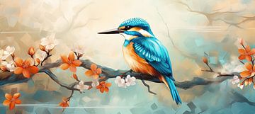 Bird: Kingfisher by Blikvanger Schilderijen