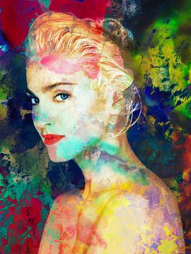 Madonna Truth or Dare / This Used To Be My Playground  Abstract Portret van Art By Dominic