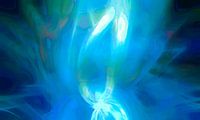 Luminous Lotus Zen Abstraction Blue by Mad Dog Art thumbnail