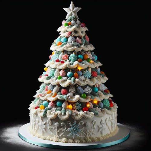 Een zoete viering De kerstboomtaart