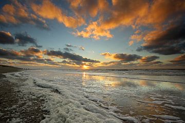 Zonsondergang op het strand