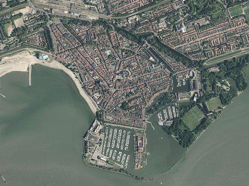 Luchtfoto van Hoorn stadscentrum