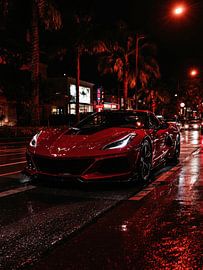 Corvette C8: Crimson Night by John Dan