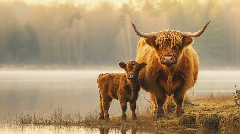 Scottish Highlanders : Lever de soleil par ByNoukk