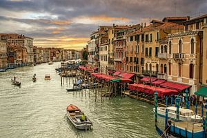 Coucher de soleil Pont du Rialto Venise