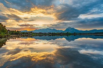 Golden sunrise at the Hopfensee by Walter G. Allgöwer