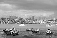 Landschap foto zwart en wit Taiwan Taipei steden van Mei Bakker thumbnail