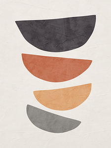 Moderne Abstrakte Organische Geometrische Farbkunst