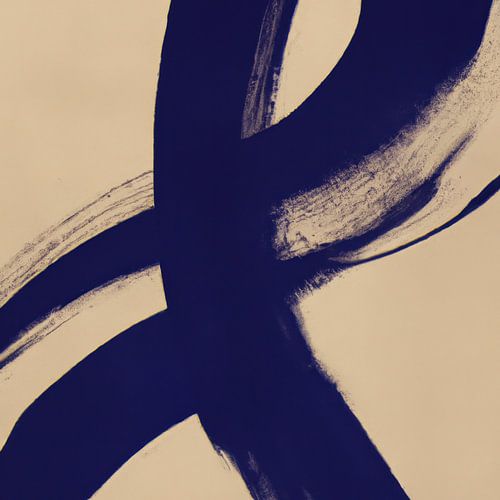 Formes et lignes abstraites modernes en bleu marine