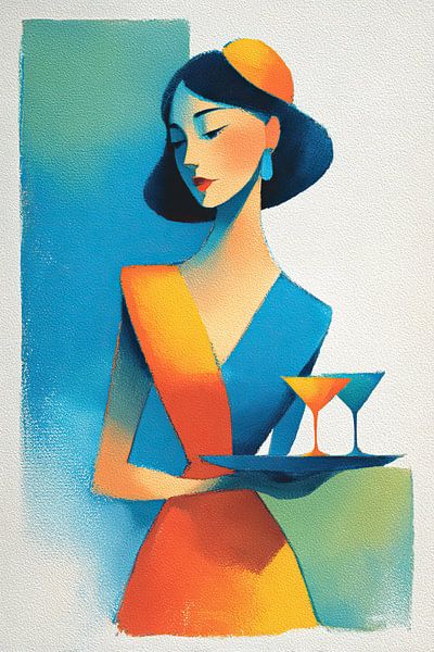 Frau Serveuse | Serveuse Vibe von OMG Art