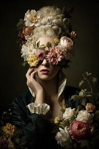 Frau mit Blumen