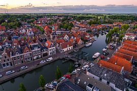 Makkum vu du ciel au coucher du soleil sur Ewold Kooistra