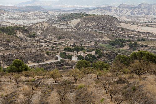 Het bijzondere Krijtlandschap van Gebas, Murcia, Spanje.