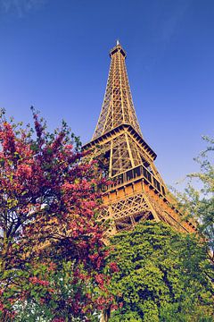 Vintage Eiffeltoren van Dennis van de Water
