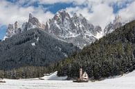 Geisler Dolomiten im Winter von Michael Valjak Miniaturansicht