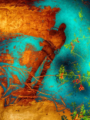 The diver in orange by Gabi Hampe