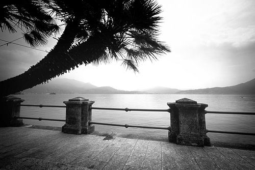 Lago Maggiore, Italië (zwart-wit)