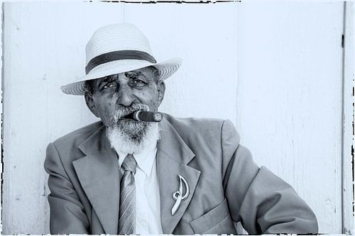 Cuban with cigar