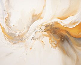 Golden Flow by Abstract Painting