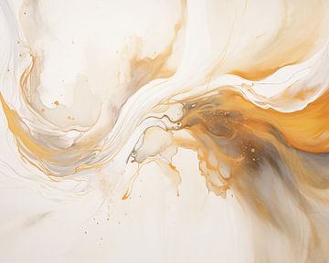 Goldener Fluss von Abstraktes Gemälde