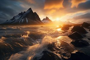 Sonnenaufgang in Island