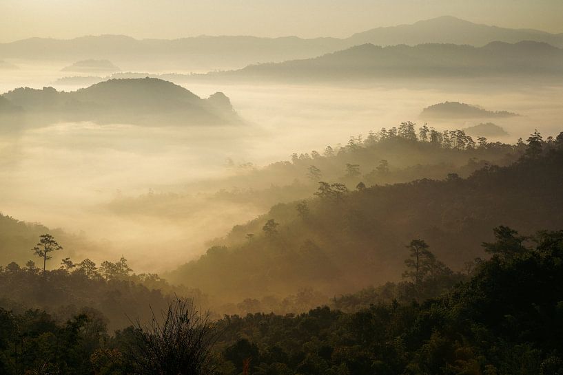 Schöner Sonnenaufgang in Thailand von Floris Verweij