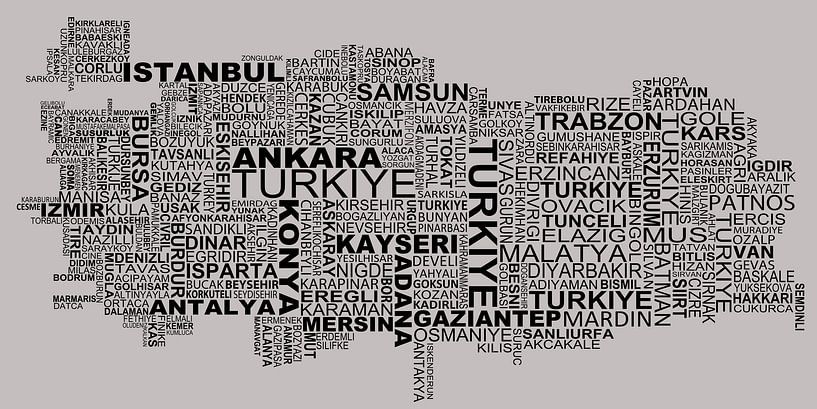 Karte der Türkei von Stef van Campen