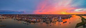 Sail Kampen Panoramablick bei Sonnenuntergang